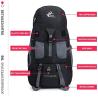 Buy cheap 50l Lightweight Water Resistant Hiking Backpack For Climbing Camping Touring from wholesalers