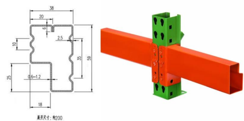 Drawing profile of P beam 