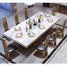 Buy cheap Luxury 8 Seater Marbel Dinning Table With Stainless Steel Base from wholesalers