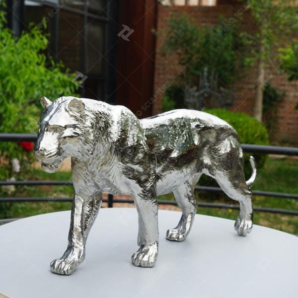 Buy cheap Mirror-Polished Stainless Steel Cast Tiger Animal Sculpture from wholesalers