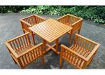 Waterproof Garden Table And Chairs , Solid Wooden Garden Furniture Stable