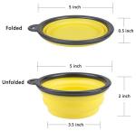 dog bowl plastic feeder pet cat food collapsible dog bowl silicone foldable dog