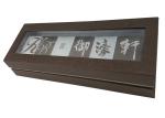 PVC Transparent Lid Brown Color Cardboard Material Bottom Logo Color Printing