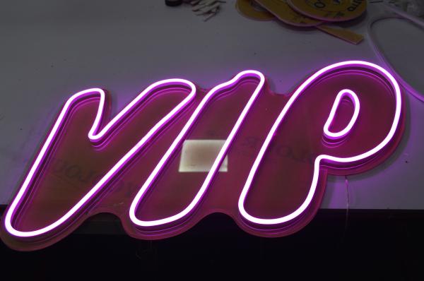 Buy cheap Wall Mounted Faux Neon Channel Letter Signs 8mm Purple / White from wholesalers