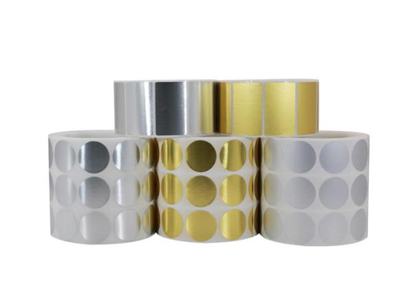 Buy cheap Heat Resistant Custom Adhesive Labels Gold / Silver Foil Material Any Shape Available from wholesalers