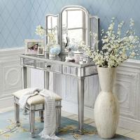 Buy cheap Wooden Compact Dressing Table Corner Vanity Set Assembled product