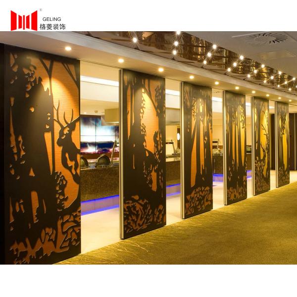 Buy cheap Luxury MDF Board 65mm Sliding Soundproof Wall Divider Panels For Hotel from wholesalers