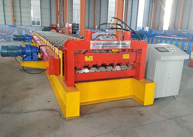 PLC Control System Floor Deck Roll Forming Machine For Construction Building