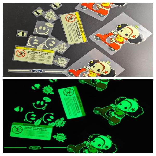 Buy cheap Printable Fluorescent Glow In The Dark Logo Sticker For Bag from wholesalers