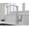 Buy cheap High Arc Brass Kitchen Mixer Tap Stainless Steel Kitchen Tap Chrome Finish from wholesalers