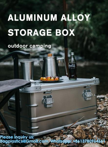 Buy cheap Aluminum Alloy Car Storage Box Camping Equipment Travel Vehicle Mounted Container Large Capacity Storage Box Case from wholesalers