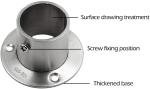 Stainless Steel Closet Rod Flange Set Socket Die Casting Wardrobe Shower Curtain