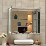 Aluminium LED Light Wall Decor Bathroom Mirror Cabinet with Touch Sensor and LED