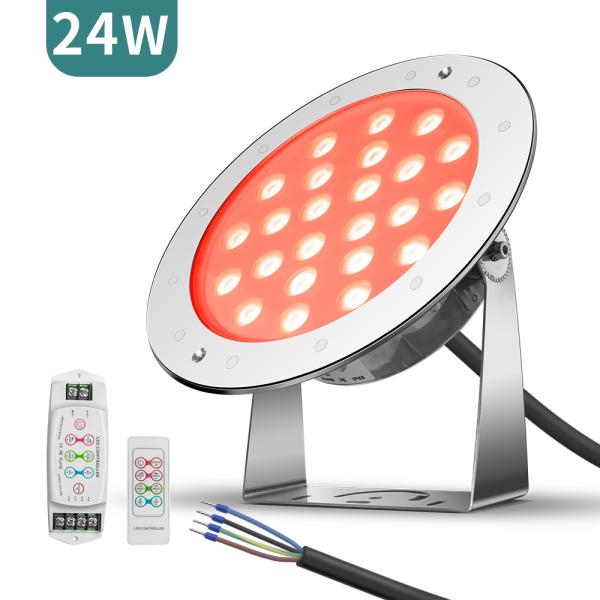Buy cheap 525nm Underwater Swimming Pool Lights 24W Color Changing VDE Rubber from wholesalers