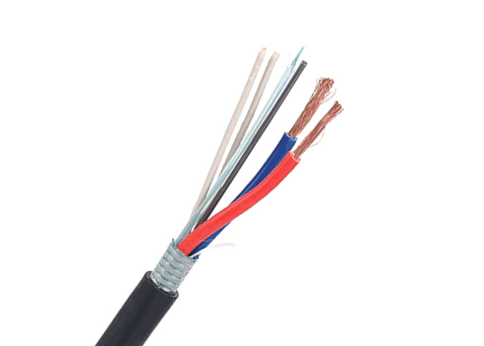 24 Cores High Speed Transmission G.652D Hybrid Fiber Power Cable