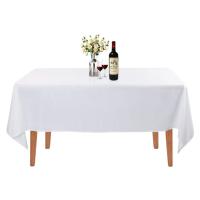 Buy cheap 54" 108" Patry Square PEVA Fancy Plastic White Disposable Table Cloths Covers product