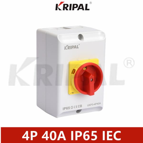 Buy cheap AC waterproof isolator switch UKP four pole 40 Amp IP65 IEC standard from wholesalers