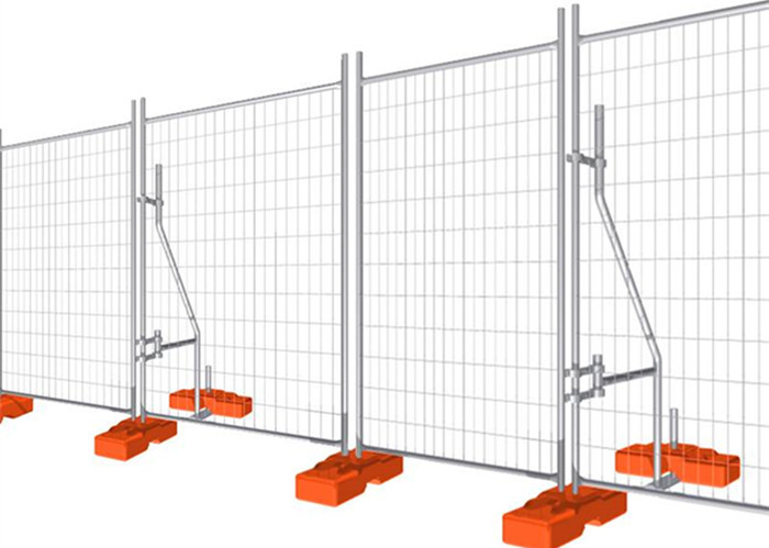 Public Safety Pvc Coated 2.1x2.4m Temp Construction Fence