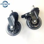50mm PVC PU Material Universal Caster Wheels With Lock Bearing