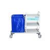 Buy cheap Linen Three Shelves Medical Bio Waste Trolley easy handle from wholesalers
