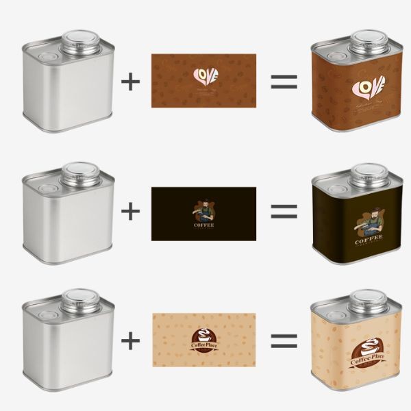 220g Empty Metal Coffee Cans , 8OZ Tin Cans Food Grade Tinplate Material