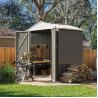 Buy cheap Powder Coated AJUNION Metal Garden Shed Double Lockable Door 50"D x 78.3"W x 74.2"H from wholesalers