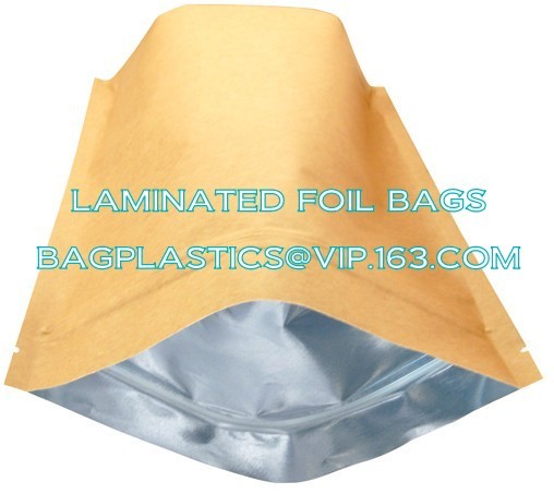 Foil Kraft Paper Bag Coconut Packaging Bags Doypack with Clear Window,500g 1kg 16oz Zip lockkk Food Packaging Bag Customize