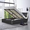 Buy cheap SUNNY Classic Black PU Leather Bed Wooden Bed Frame With Lift Up Storage from wholesalers