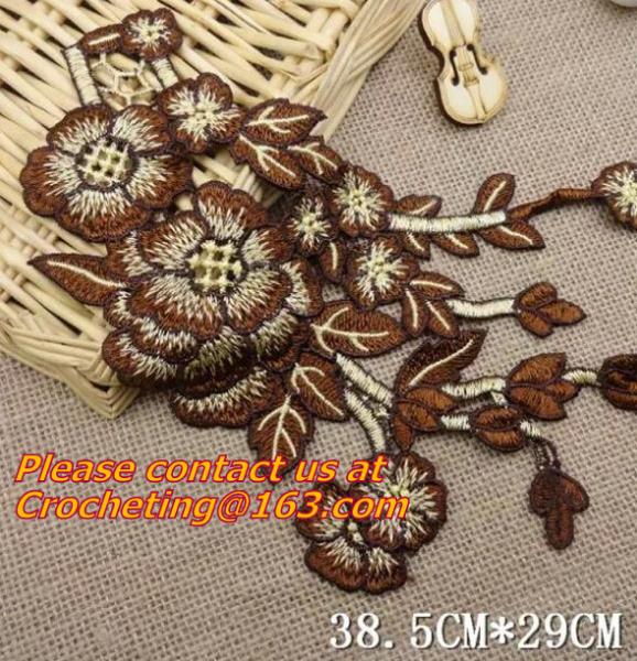 Buy cheap Lace Collar Applique Neckline Lace Crochet Flower Motif Patchwork Sewing Access from wholesalers