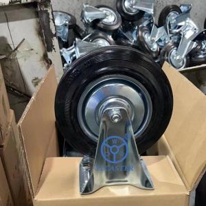 Buy cheap 10'' Rubber Casters Solid Wheel Swivel Locking Stem Caster Wheels Industrial from wholesalers