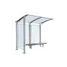 Buy cheap Unique Style Stainless Steel Bus Stop Reasonable Structure With Waiting Seat / Rain Shed from wholesalers