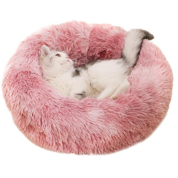 Buy cheap Rainbow Dog Bed Kennel Large Medium And Small Dogs Thickened Plush Round Kennel Pad Cat Pad Dog Bed Amazon from wholesalers