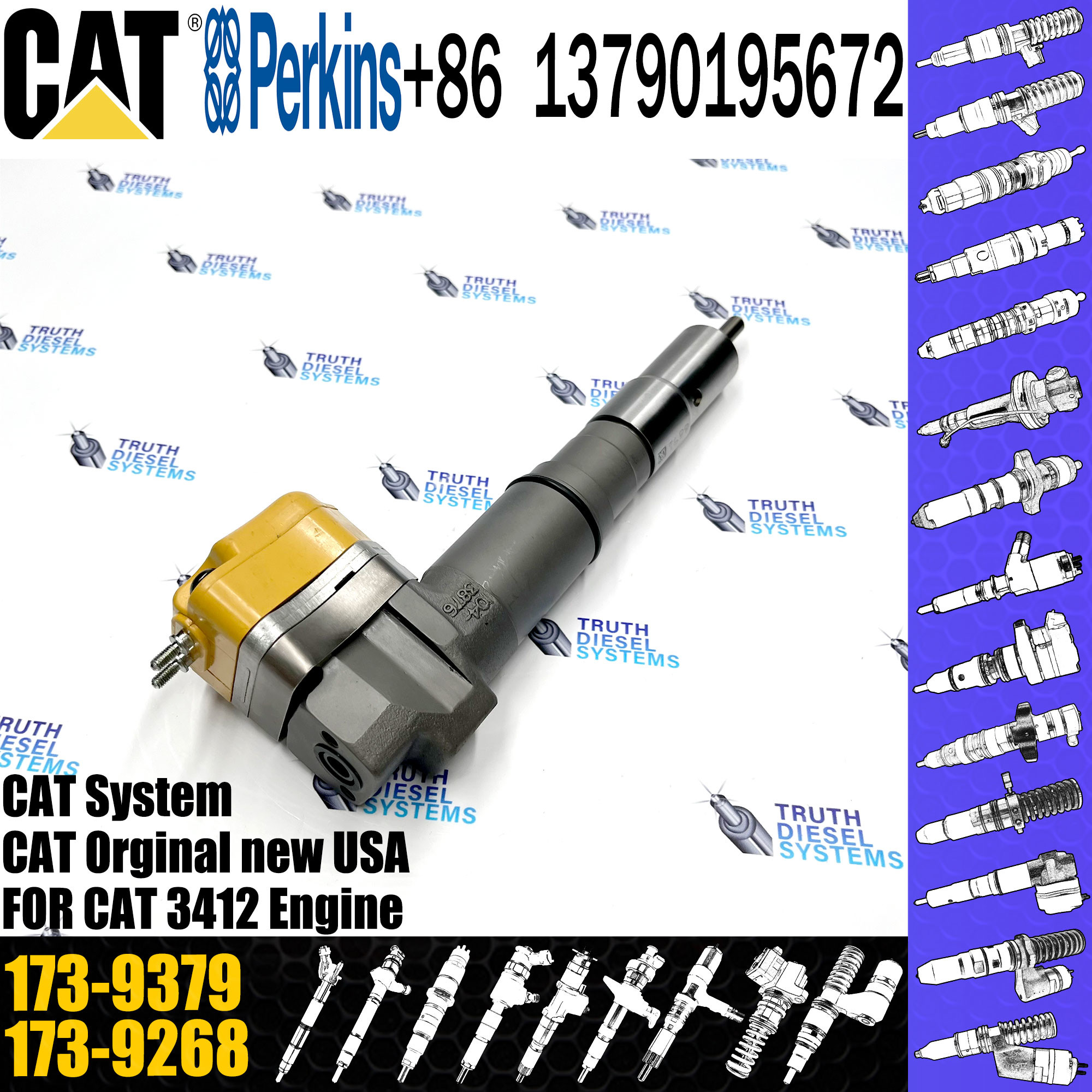 3126 Fuel Injector 173-9379 138-8756 155-1819 232-8756 111-7916 198-4752 20R-5392 For Caterpillar Diesel Injector