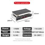 High Productivity 50 Holes Electric Mini Pancake Waffle Maker for Commercial