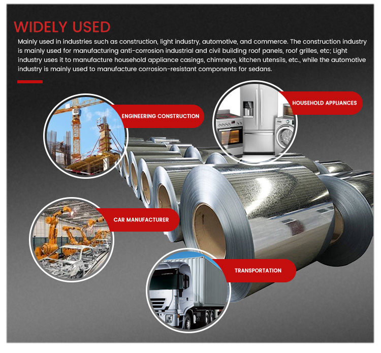 Non Oiled Hot Dipped Galvanized Steel Coil 1000mm-1500mm Width ASTM Standard