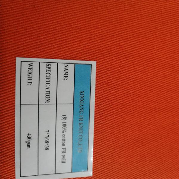 Buy cheap 100% Cotton Fire Retardant Woven Fabric 430GSM For FR Jacket Woven Twill Fabric from wholesalers