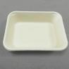 Buy cheap Biodegradable 7.5x6 Inch Bagasse Meal Tray,Unbleached Natural Color Plant Fiber pulp Food tray for meat,fruit,Vegetable from wholesalers