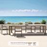 Buy cheap Nordic Modern Round And Rectangle Teak Outdoor Dining Table For 10 from wholesalers
