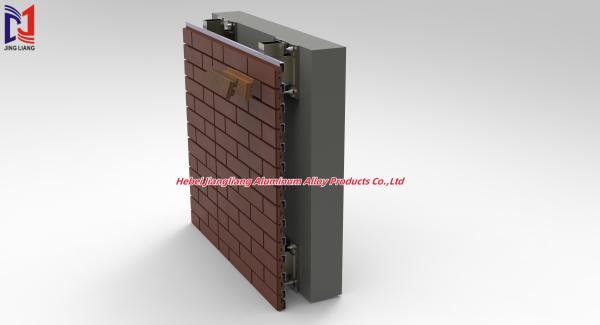 Buy cheap Silver / Black Terracotta Brick Wall Support System Aluminum Construction from wholesalers