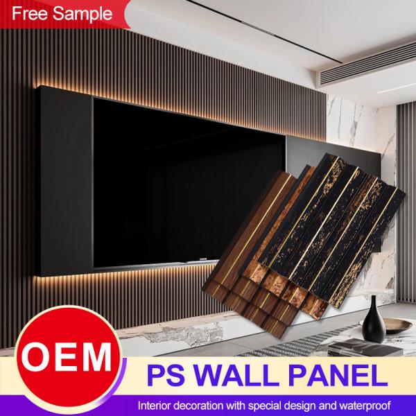 Buy cheap Modern Gold PS Wall Panel Waterproof Interior Home Decoration Boards from wholesalers