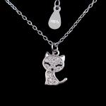 Little Bee Silver Cubic Zirconia Necklace With Rhodium / 18K Gold Plating
