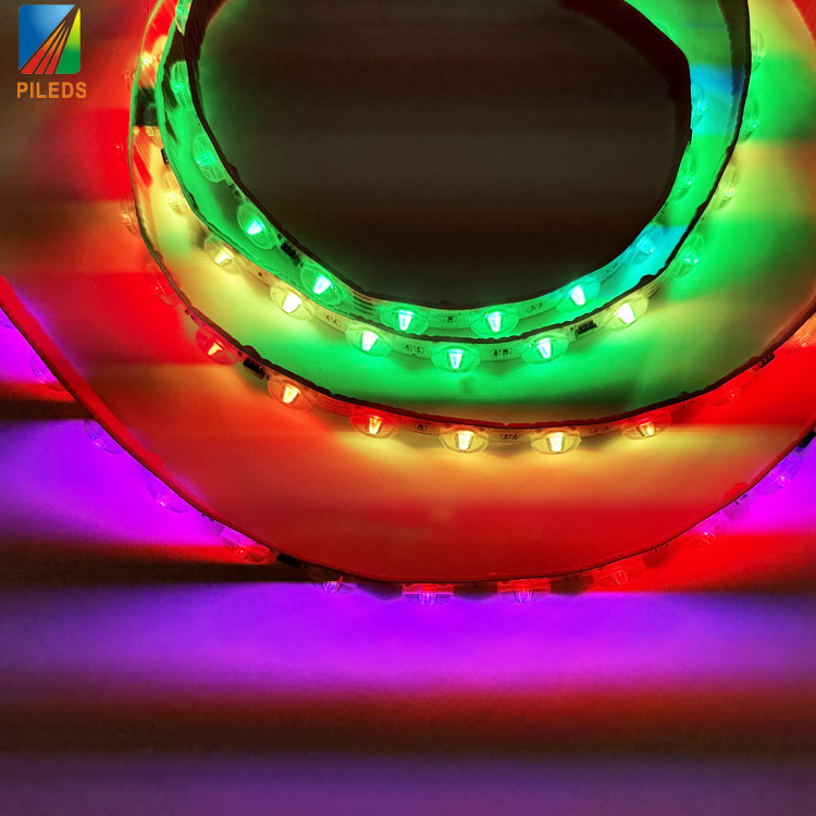 ARTNET Enhanced Magic RGB LED Strip 8 Segments with 48 Lights SPI Control Fresnel Type 12mm PCB Width Copper Body