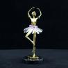Buy cheap Crystal Skirt Copper Dancing Girl Decorative Art Craft from wholesalers