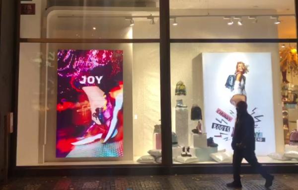 Buy cheap PSE P3RGB Glass Window LED Display For Restaurant And Brand Shops from wholesalers