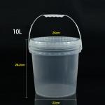 10L Portable Fishing PP Round Biodegradable Plastic Bucket Food Grade with Cover