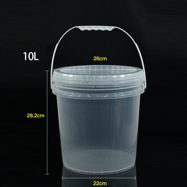 10L Portable Fishing PP Round Biodegradable Plastic Bucket Food Grade with Cover