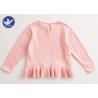 Buy cheap Frill Welt Girls Pink Sweater , Girls Crew Neck Sweater Back Neck Button Closure from wholesalers