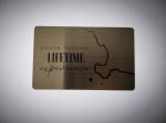 Colorful Etching Brushed Metal Business Card 0.25mm Thickness