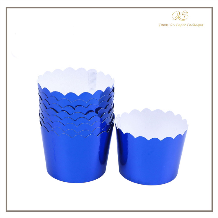 Food Grade Sustainable Aluminum Foil Cupcake Baking Cups , Sustainable Paper Muffin Liners