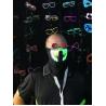 Buy cheap Hot Sales! Wholesale Funny Festival Cosplay Costume el Mask Flashing Light Up Rave Face LED Mask Music EL panel DJ Mask from wholesalers
